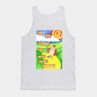 Chucks and Pearls Kamala Owl Tank Top